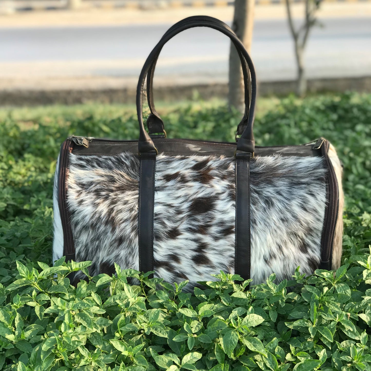 Cowhide Leather Duffel Bag