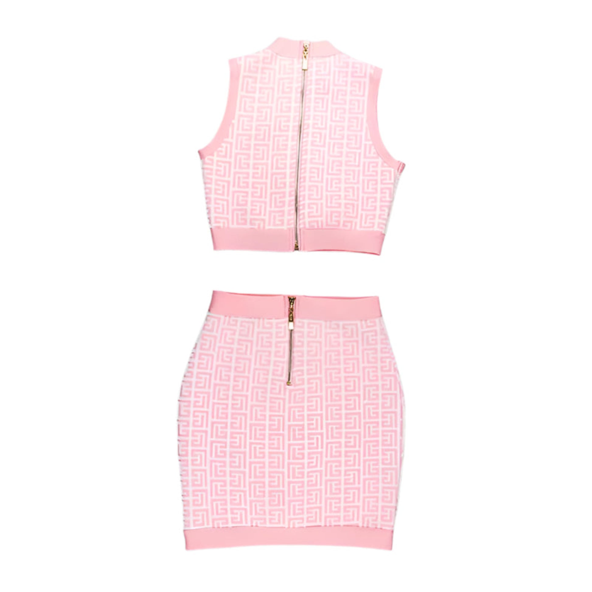 High Stretch High Waist Wool Two-Piece Sweater Skirt Suit