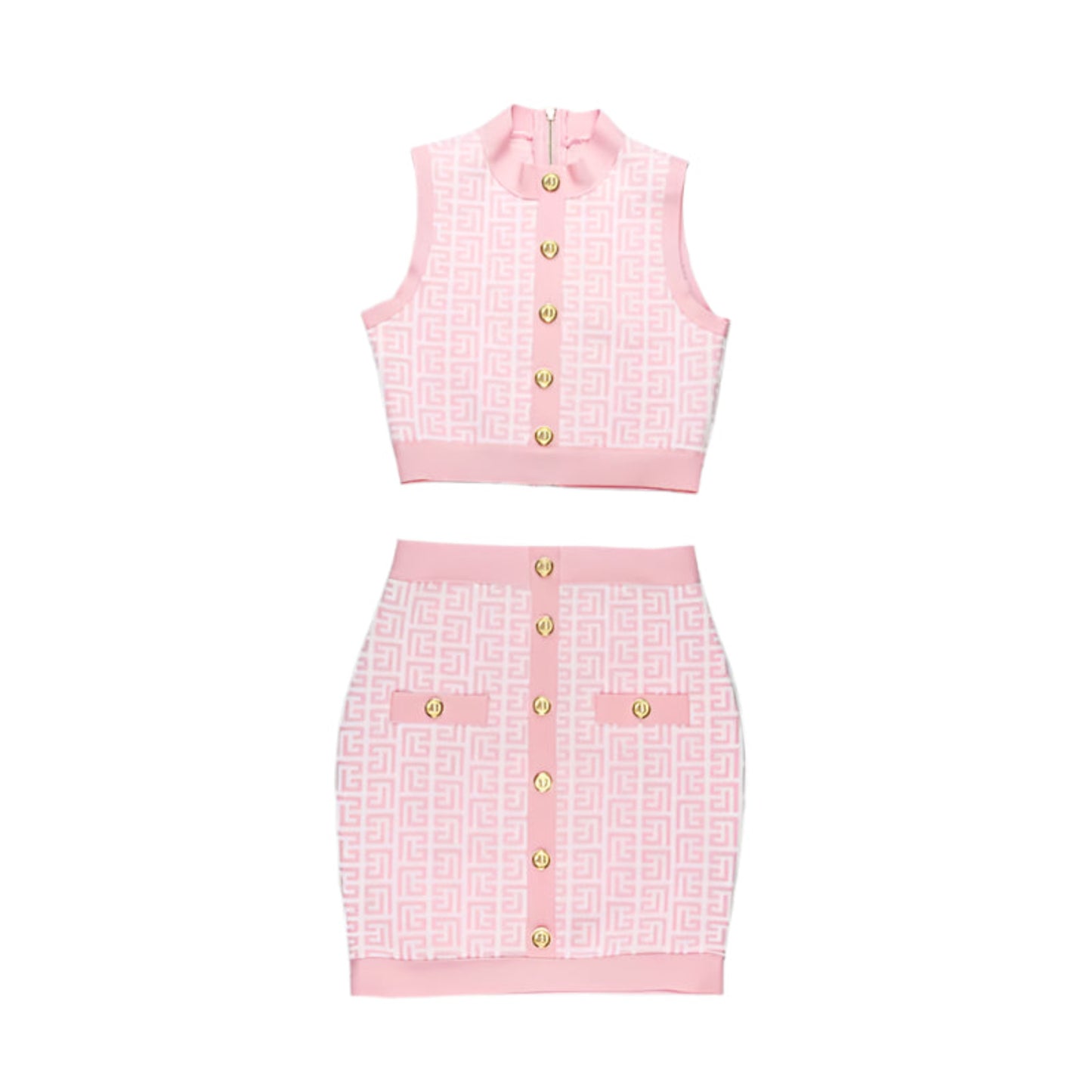 High Stretch High Waist Wool Two-Piece Sweater Skirt Suit
