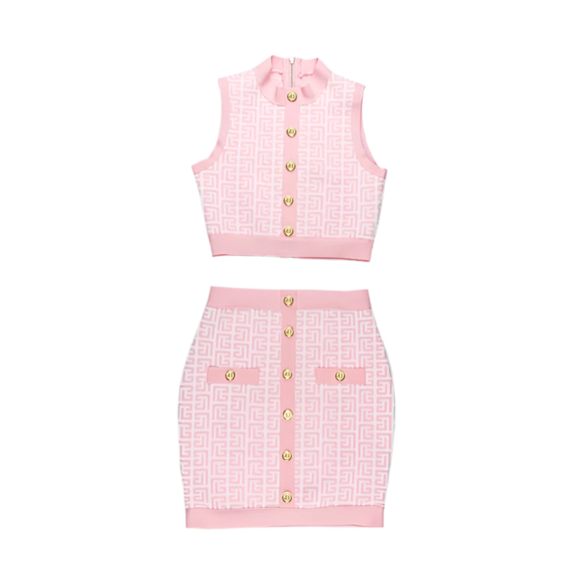 High Stretch High Waist Wool Two-Piece Sweater Skirt Suit
