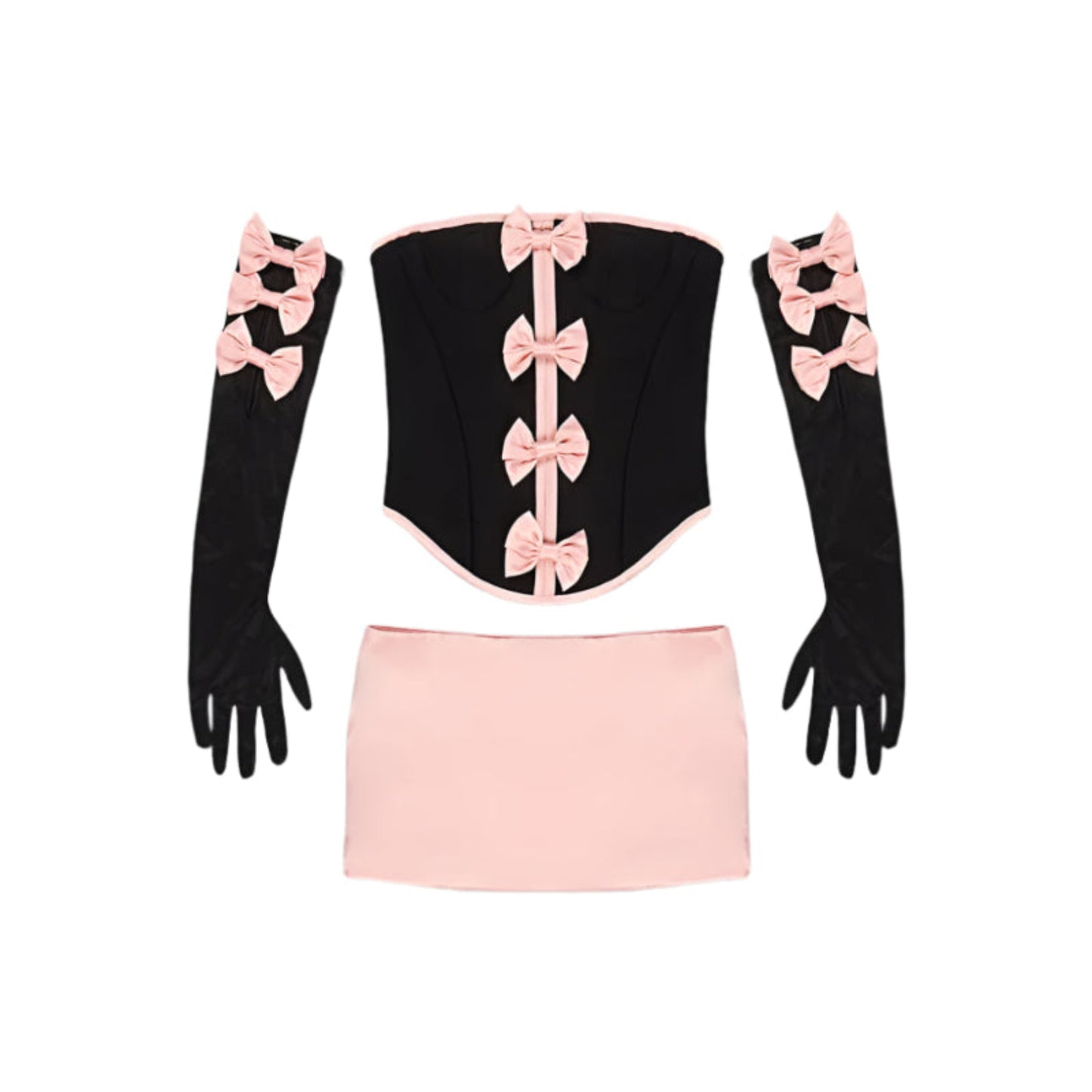 High Fashion Clothing Bodycon Dress Fall Sexy Club Wear Women Two Piece Set Pink Corset Dress.jpg