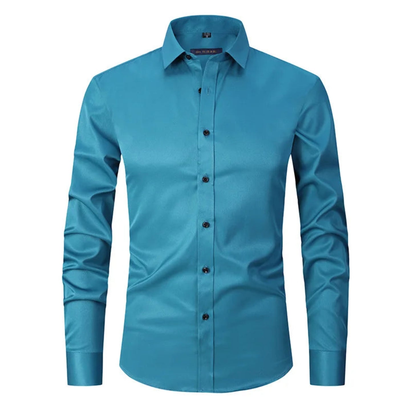 A long sleeve men's shirt in different color with a collar and button-up front. Elevate your wardrobe with the ReadyBoss Lilac Slim-Fit Dress Shirt. Premium cotton blend, sleek design, and versatile elegance—perfect for work, nights out, and luxury living. Shop YSB Aesthetics now. ReadyBoss_Long_Sleeve_Slim-Fit_Shirt.