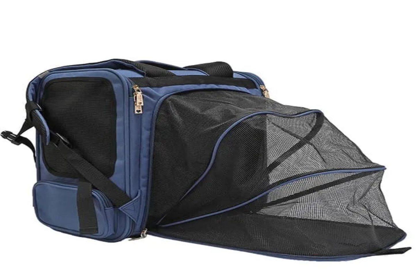 “Folded Nicole Lee USA pet carrier backpack, compact and lightweight small pet travel solution”