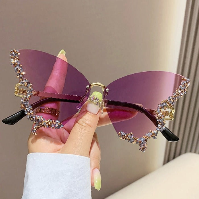 Butterfly Rhinestone Sunglasses