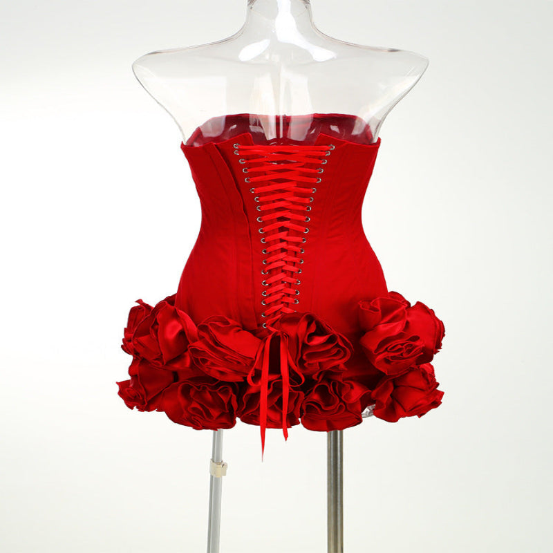 FLEUR MUSE MINI DRESS High Quality Woman Fashion Clothes Fancy Mini Sleeveless Dresses Women Beautiful Sexy Flowers Dress