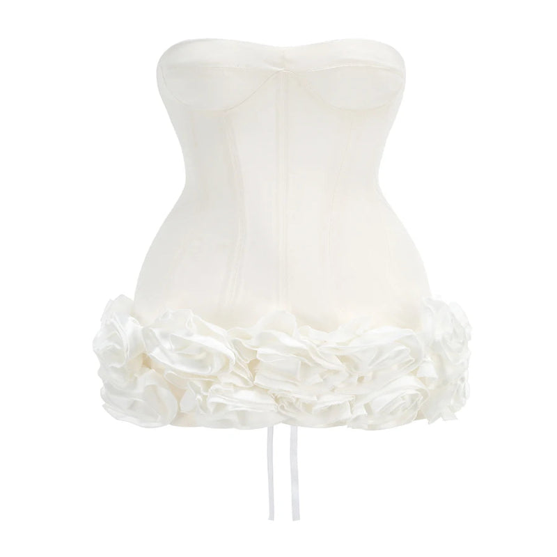 FLEUR MUSE MINI DRESS High Quality Woman Fashion Clothes Fancy Mini Sleeveless Dresses Women Beautiful Sexy Flowers Dress