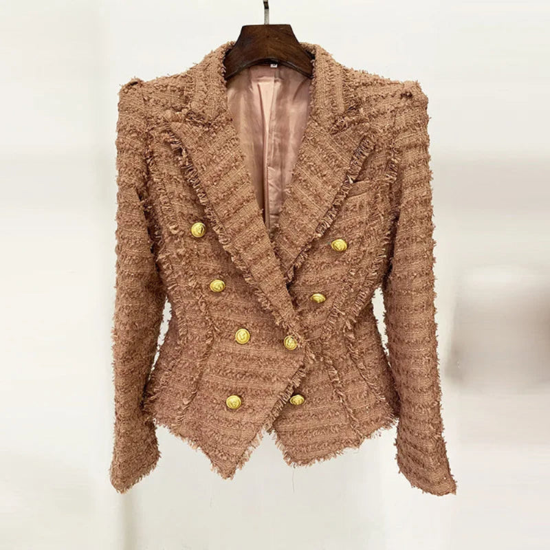 LUXWOVEN BLAZER & SHORT SET  Luxury Classy Suits for Ladies Two Piece Shorts Set Women Clothing Winter Coat