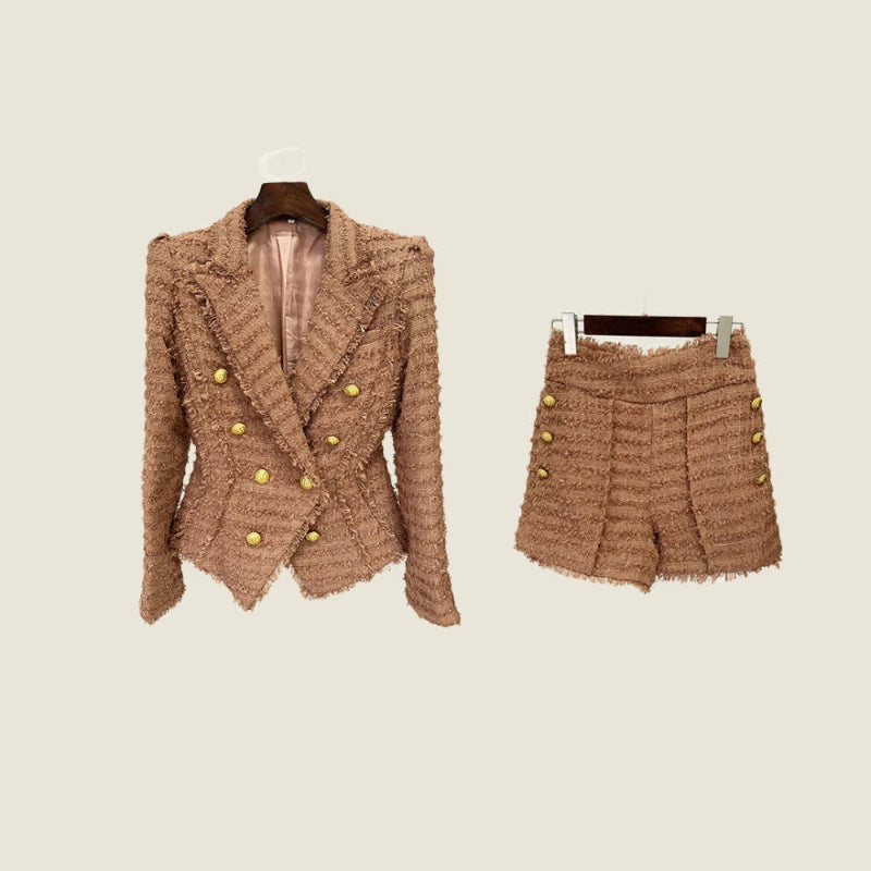  Luxury Classy Suits for Ladies Two Piece Shorts Set Women Clothing Winter Coat