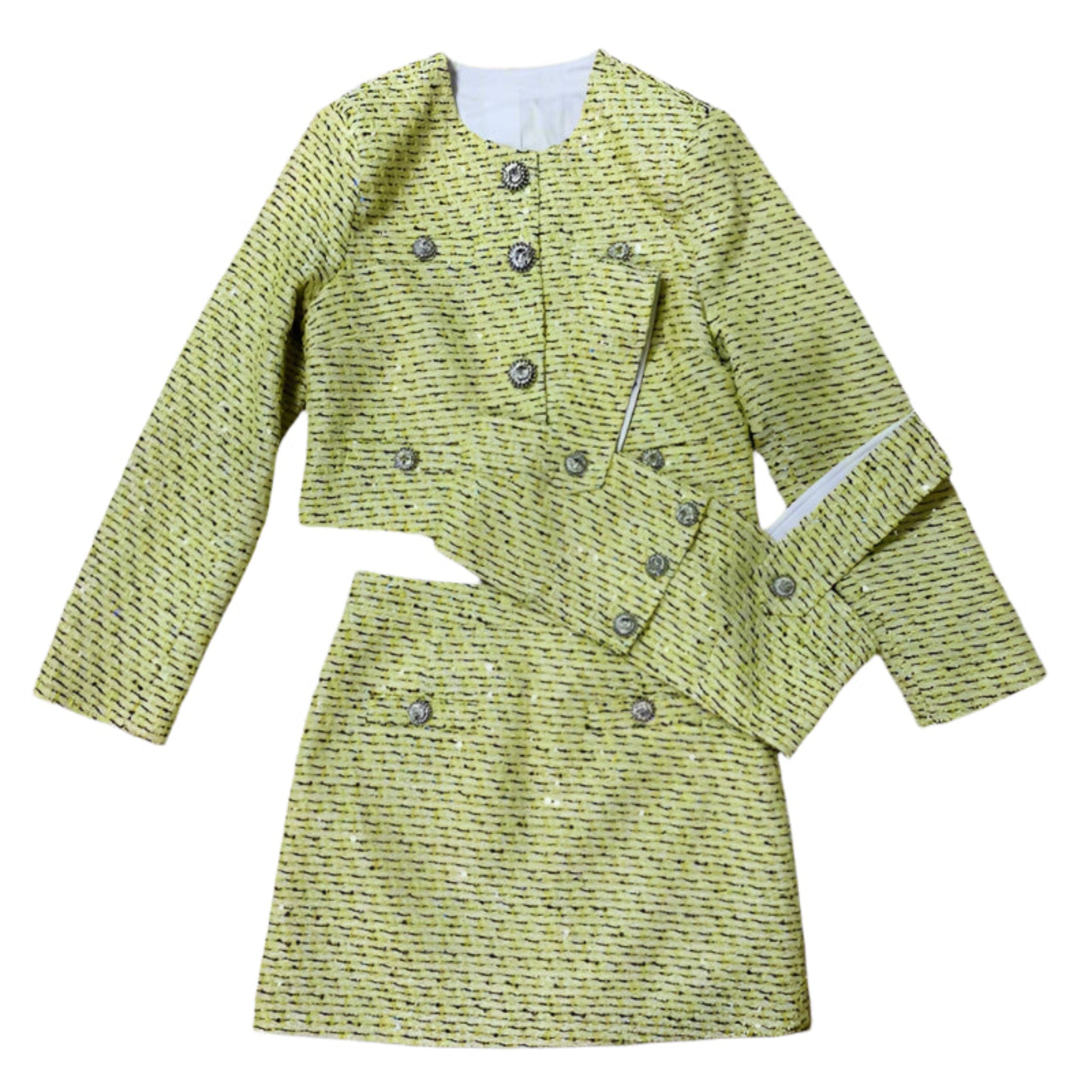 MINI BLAZER TOP & SKIRT SET two set blazer and top and skirt Fashion couture by ysb aesthetics.