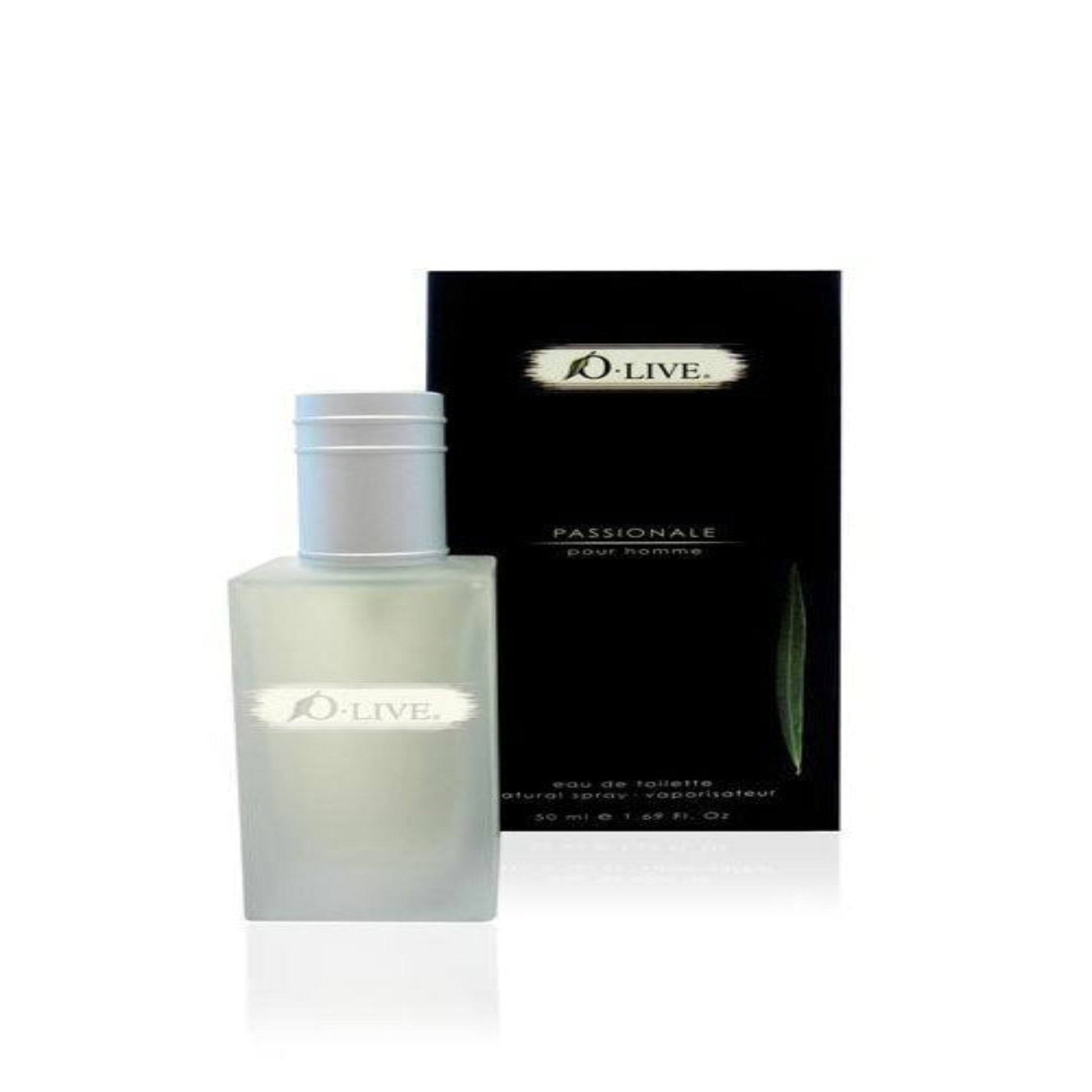 O-Live perfume bottle and packaging on a white background