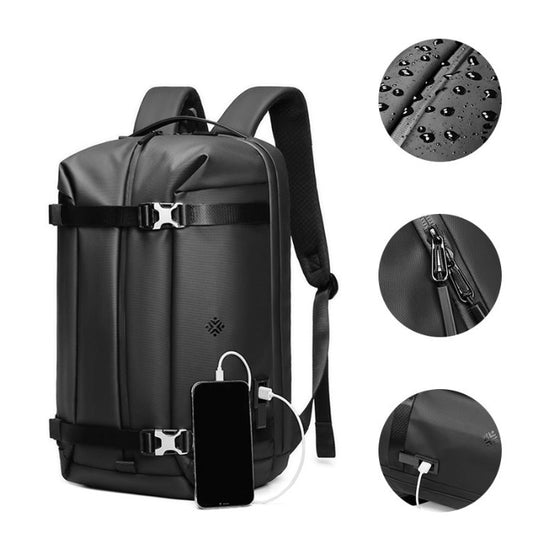 New Large Capacity 15.6 Inch Laptop Backpack Business Travel Expandable Waterproof Anti Theft Flight Travel Luggage Bag For Men