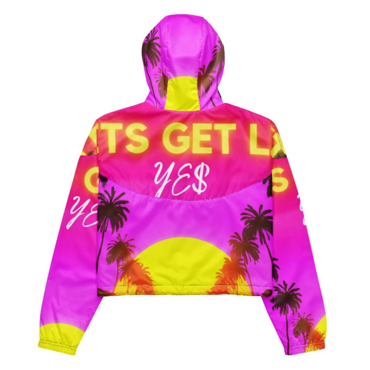 Artist YE$ track Lets Get Lit Limited Time Edition Merch Women’s Cropped Windbreaker